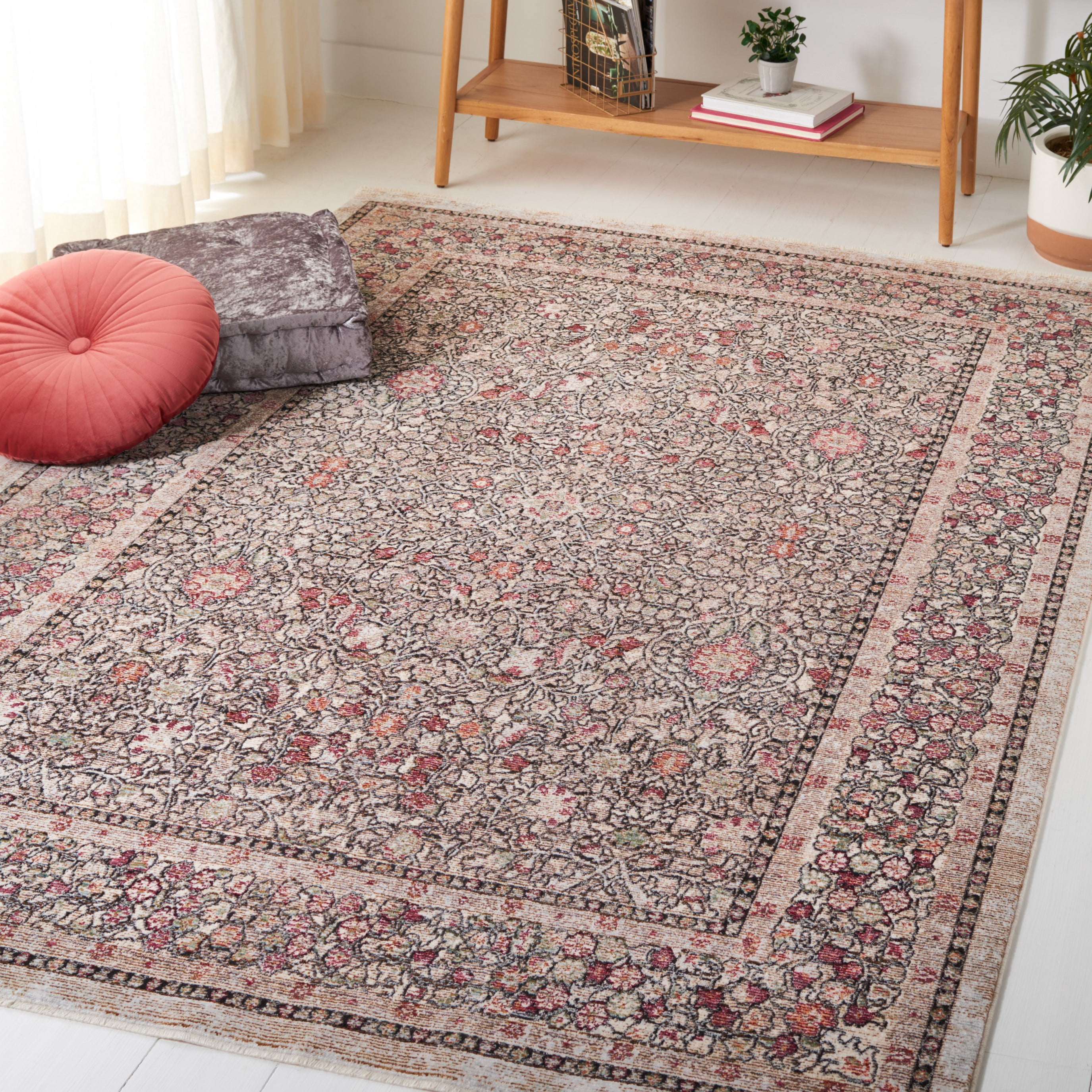 SAFAVIEH Crimson Codie Distressed Area Rug, Beige/Brown, 5' x 7'
