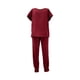 thumbnail image 3 of Conjunto de enfermería, ropa de trabajo cómoda, lavable a máquina, para enfermeras. Vino rojo, 3 of 9
