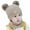 Khaki, variant on 2Pcs Newborn Kids Baby Boy Girl Pompom Hat Winter Warm Knit Bobble Beanie Cap Scarf Set (Khaki)