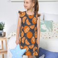 thumbnail image 4 of Balery Various Oranges Camisón de princesa para niñas, pijama de algodón con mangas abullonadas, suave y bonito.-X-Large, 4 of 6