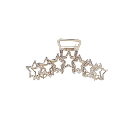 No Boundaries Women's Large Star Metal Hair Claw Clip, Gold
