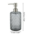thumbnail image 4 of 1 Pc Simple Cylindrical Soap Pump Dispenser for Bath 500ml Gray Silver Tone, 4 of 6