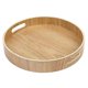 thumbnail image 3 of 2 pcs Round Bamboo Wood Serving Trays, Dinner Tray, Tea Tray, Breakfast Food Container, Handle Tray, 3 of 5