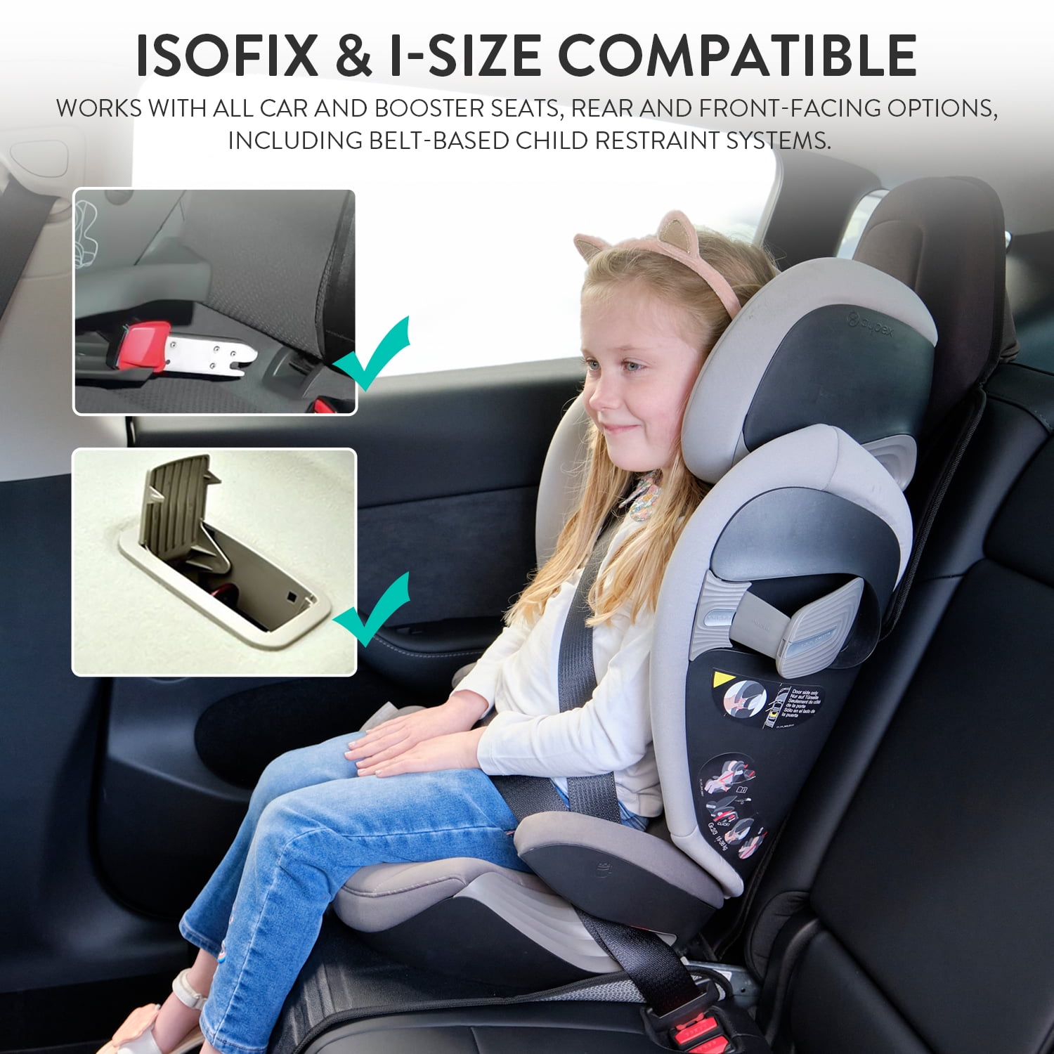 Prince Lionheart SeatSaver® Baby Car Seat Protector with Lip Barrier & Non-Slip Backing, B
