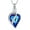 blue, variant on Crystal Infinity Love Heart Urn Pendant Memory Necklace for Cremation Ashes Keepsake Memorial Jewelry