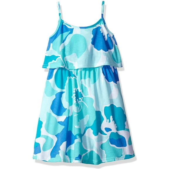 The Children's Place Girls' Big Shoulder Casual Dresses, Sea Frost 81303, L (10/12)