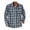 Blue, variant on Herrnalise Men's plaid shirt casual long-sleeved button lapel jacket fashion Slim winter warm shirt Blue