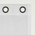 thumbnail image 3 of Archaeo Slub Textured Linen Blend Black Grommet Top Curtain, 52"x84", White, 3 of 8