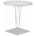 thumbnail image 1 of Siesta ISP510-SIL Table à Manger Ronde Supérieure de 28 Po avec Base Transparente&44; Argent, 1 of 1