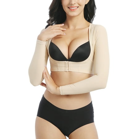 

Puloru Women Shapewear Tops Front-Buckles Push-Up Breast Arm Slimmer