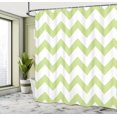 thumbnail image 4 of Ambesonne Shapes Shower Curtain, Chevron Art Classic Zigzag, 69"Wx75"L, Apple Green, 4 of 4
