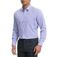 thumbnail image 5 of INSPIRE CHIC Men's Plaid Long Sleeved Button Down Business Wear Dress Shirts S Light Purple, 5 of 6