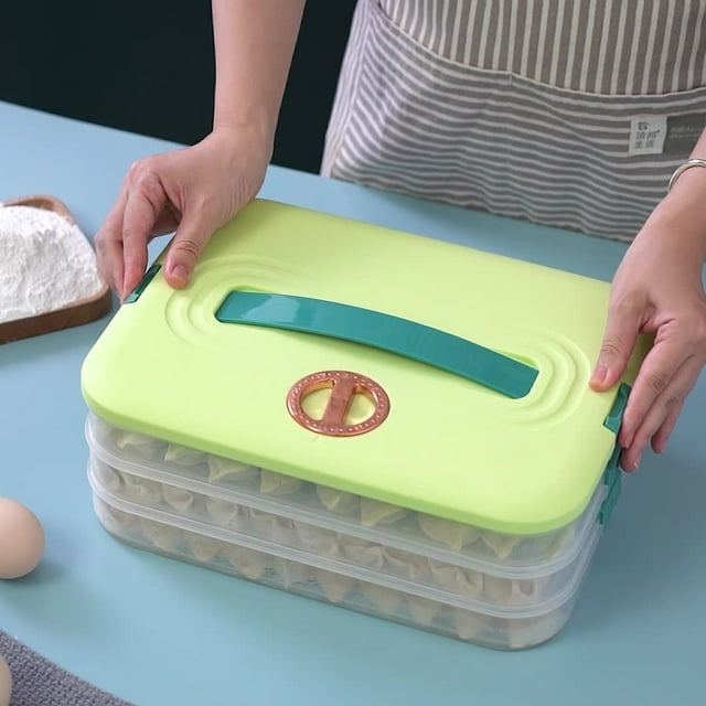 Dumpling Storage Box,Refrigerator Food Shelf Dumpling Stackable Food Storage Box Tray Refrigerator Food Shelf True Excellence