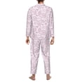 thumbnail image 5 of Mens Pajamas Set - Mauve Paisley Comfy Long Sleeve Button Up Pajama Sets for Men 2 Piece, Soft Sleepwear Nightwear Pjs Lounge Sets for Men with Pockets, 5 of 5