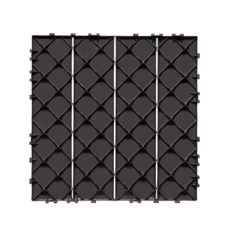 KFFKFF Click-Together Deck Tiles, Set of 36, 12"x12" Covering 36 sq. ft, Durable Plastic Outdoor Ground Cover, Suitable for All Climates, Ideal for Patio, Porch, Poolside, Balcony, Backyard