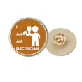 thumbnail image 1 of Alimentation Électrique Salaire Source Emploi Rond Métal Broche d'Or Clip, 1 of 3