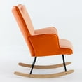 thumbnail image 6 of Sesslife Comfy Rocking Chair for Nursery, Glider Chair with High Backrest, Armrests & Upholstered Pad, Bedroom Nursery Rocker Chair for Baby & Kids, Orange, 6 of 7