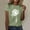 Mint Green, variant on Womens Fashionable Dandelion Printed Round Neck Short Sleeved Sports Casual T Shirt Womens Athletic Tops Short Sleeve T Shirts Short Sleeve under 10 T Shirt Women Loose Women Tees And Tops Long Sleeve