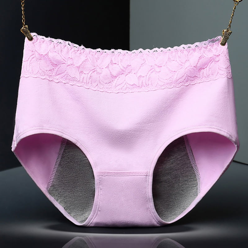 Yintry Teen Girls Period Underwear Menstrual Period Panties Leak-Proof Mesh Cotton Womens Protective Briefs Pack of 4 