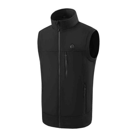 HAPIMO Heated for Women Five Zone Electric Heating USB Fleece Jacket Girls Fall Fashion Tops Long Sleeve Womens Sleevesless Button Warm Outwear Casual Comfy Black XXXL