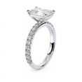 thumbnail image 3 of Veda Jewel 1.86 Ct Simulated Diamond Emerald Cut Simulated Diamond Ring for Women - Solitaire with Accents in 14K White Gold Plated - Prong Setting Wedding or Engagement Ring - Perfect Gift for Her, 3 of 6