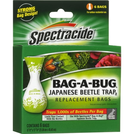 2 Pack Spectrum HG-16903-6 Bag-A-Bug Replacement Bags - 6Pk Japanese Beetle