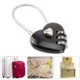 thumbnail image 1 of Heart Shape 3 Digit Code Combination Luggage Bag Lock, Provides Password Security, Ideal For Couples, Suitable For Luggage, Bags, And Suitcases, Features A 3 Digit Combination, 1 of 8