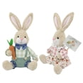 thumbnail image 3 of Taicans Easter Bunny Plush Toy with Carrot - 12.6 Inch Sitting Stuffed Animal in Green Checkered Overalls,Cute Soft Safe Holiday Decor & Gift for Kids,Toddlers and Nursery, 3 of 7