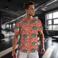 thumbnail image 3 of Wukai Hedgehog Mushroom Print Men's Short-Sleeved Mesh T-Shirt,Quick-Dry Short Sleeve Workout T-Shirt-Medium, 3 of 8