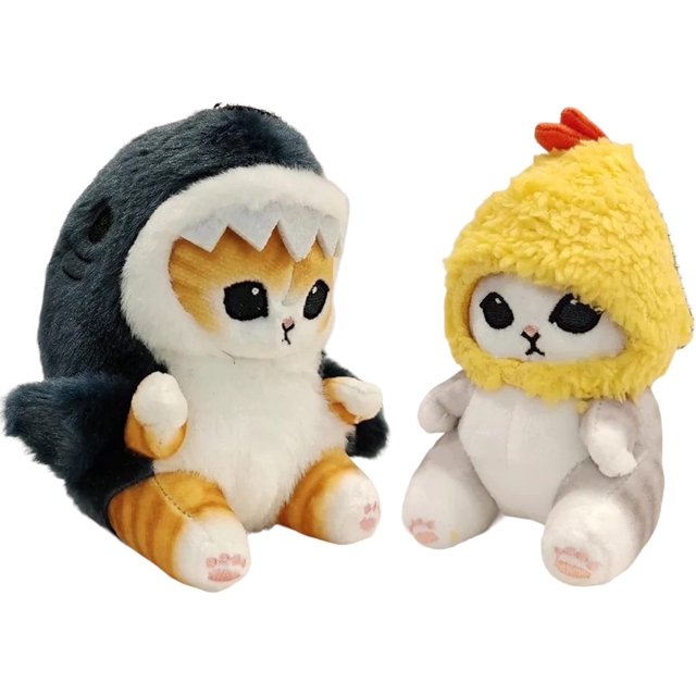Gato Gatito Michi De Peluche Kawaii con Disfraz Modelos Animales Tamaño A Elegir (Kit 2 Pzas 13 cm) Kit 2 Pzas 13 cm Xishao Juguetes