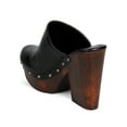 thumbnail image 3 of Mark Maddux DI33 Women Leatherette Almond Toe Studded Block Heel Mule Clog, 3 of 5