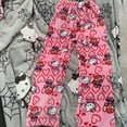 thumbnail image 5 of Pantalones de pijama de felpa suave Y2k de Hello Kitty, pantalones de casa con estampado de anime de película linda, pantalones casuales de polar unisex de talla grande para mujer, 5 of 5