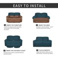 thumbnail image 5 of Easy-Going Stretch Loveseat Recliner Sofa Slipcover with Pocket Couch Cover for 2 Cushion Couch, Deep Teal (Loveseat not included), 5 of 6
