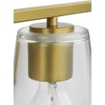thumbnail image 5 of Vertex Collection Four-Light Brushed Gold Clear Glass Contemporary Bath Light, 5 of 12
