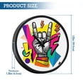 thumbnail image 3 of Indoor 12' Voice-Activated Luminous Decoration Wall Clock With LED Night Light The Rock Sign, 3 of 8