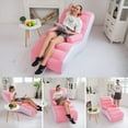 thumbnail image 4 of Inflatable Sofa Chair with Household air Pump, Lounger Sofa for IndoorLiving Room, Foldable Lounge Chair with Armrests for Living Room, Bedroom, Office,Travel, Camping （Pink）, 4 of 10