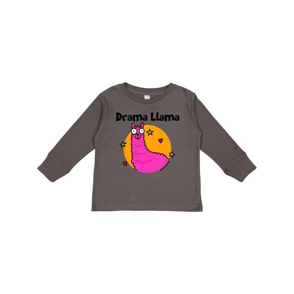Inktastic Drama Llama Boys or Girls Long Sleeve Toddler T-Shirt