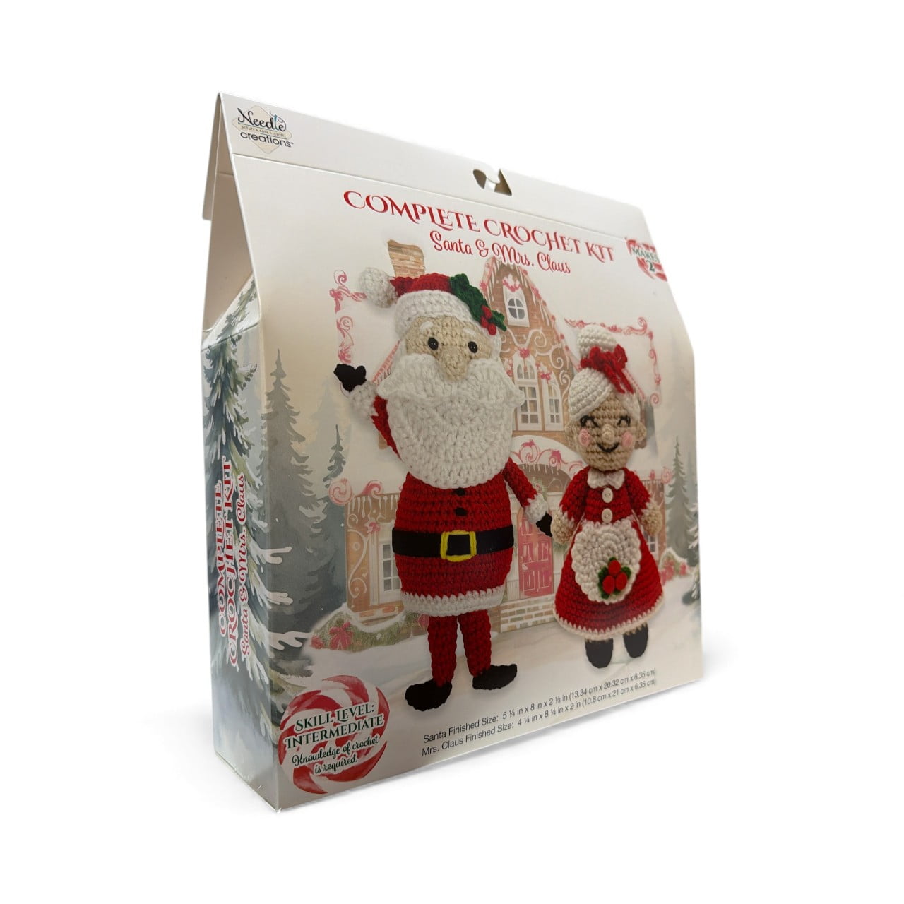 Santa & Mrs. Claus Complete Crochet Kit, Holiday DIY Craft Set