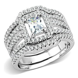 Micro Pave Ring Domed Cubic Zirconia Rhodium on Sterling Silver Nontarnish Micro Pave Ring Domed Cubic Zirconia Rhodium on Sterling Silver Nontarnish