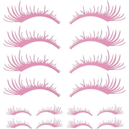 8 Pairs 2 Styles Pink Eyelash Decals Headlight Car Eyelashes Sticker Cool Vehicles Eyelash Stickers Car Decoration Stickers Vinyl Auto Decals for Sports Cars SUV Truck Motorcycles