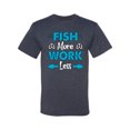 thumbnail image 2 of Wild Bobby, Fish More Work Less Pro Fishermen, Fishing, Men Graphic Tee, Vintage Heather Navy, 3X-Large, 2 of 4