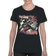 thumbnail image 2 of Rebellious Punk Rock Guitarist Women's T-shirt, 2 of 3