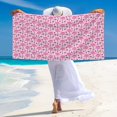 thumbnail image 3 of Zufioo Cute Watermelon Flamingo Print Silver Fox Fleece Beach Towel 27.5x55in, Super Absorbent Bath Towel, Suitable for Adult Beach, Swimming Pool and Home Use-One Size, 3 of 6