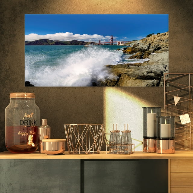 Golden Gate Bridge in San Francisco - Large Seashore Canvas Print