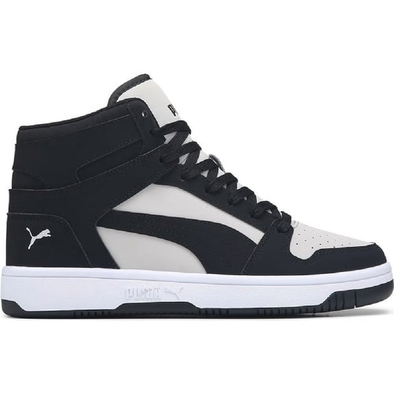 Men's Puma Rebound Layup Nubuck Cool Light Grey-Black-White (381277 07) - 10