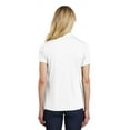 thumbnail image 2 of Sport Tek Adult Female Women V-Neck Plain Short Sleeves Polo White Small, 2 of 4