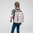 thumbnail image 5 of Naloa Rose Flowers Print Lightweight DayBackpack Suitable for school, work, shopping, travel, etc., 5 of 5