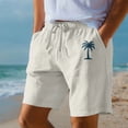 thumbnail image 2 of XINPING Men Swim Shorts Black Lightweight Hawaiian Print Quick-Dry Vacation Beach Shorts with Pockets Anti-Chafe Swimwear Bathing Suits, 2 of 5