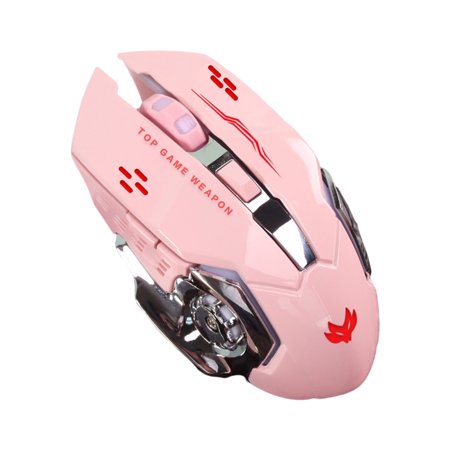 Bluethy T2 Wireless Mouse Mute Rechargeable LED 2.4GHz USB Optical Gaming Mice for Laptop PC Computer