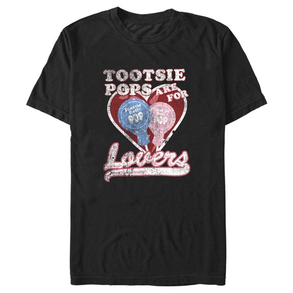Men's Tootsie Pop Vintage Pops Are For Lovers  Graphic Tee Black 3X Large